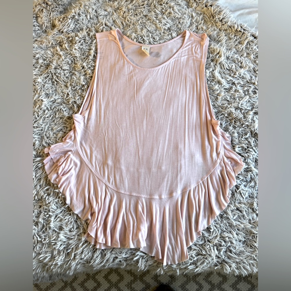 Light pink flowy tank blouse